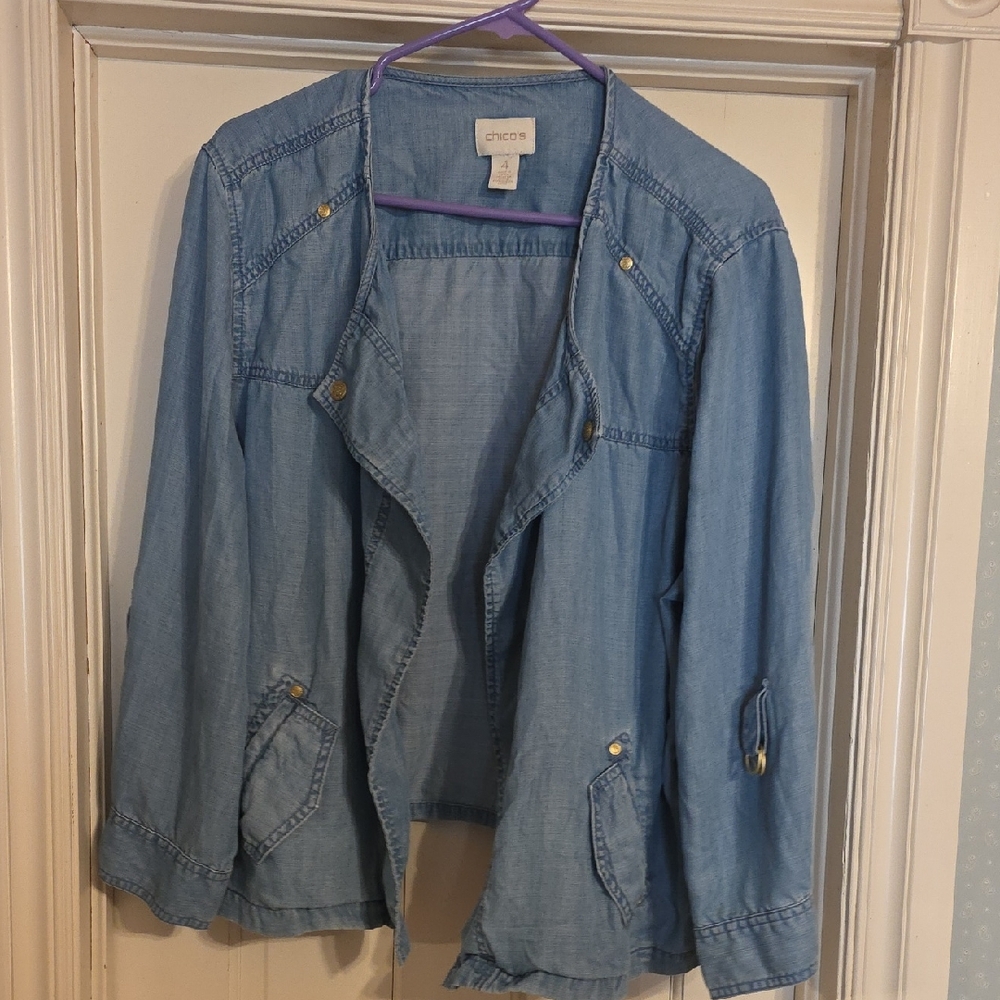 Chico's Light Blue Denim Jacket